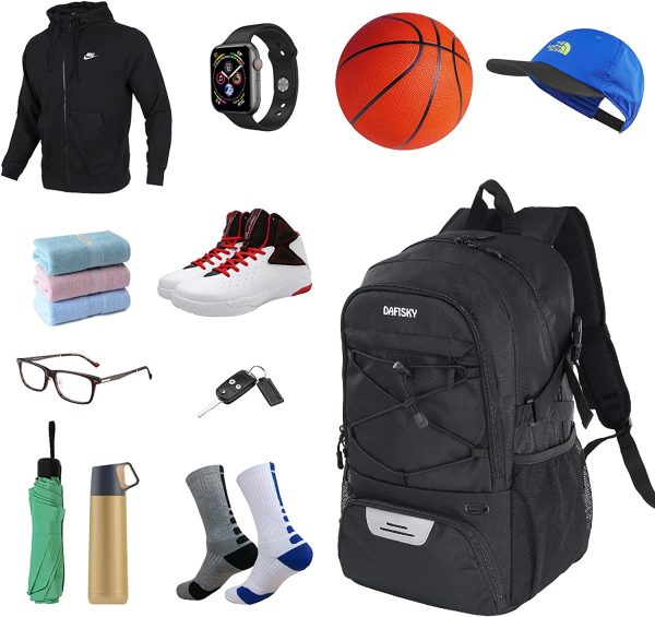 DAFISKY Basketball Backpack with Ball Compartment – Large Basketball Bag - Image 5